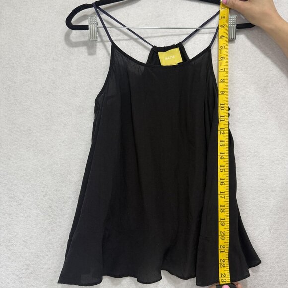 Maeve Silk Tank Top Womens 0 Strappy Sleeveless Flowy Ruffle Back Anthropologie - Picture 4 of 8